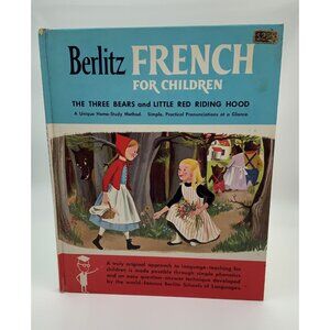 Vintage Berlitz French For Children The 3 Bears & Little Red Riding Hood 1959